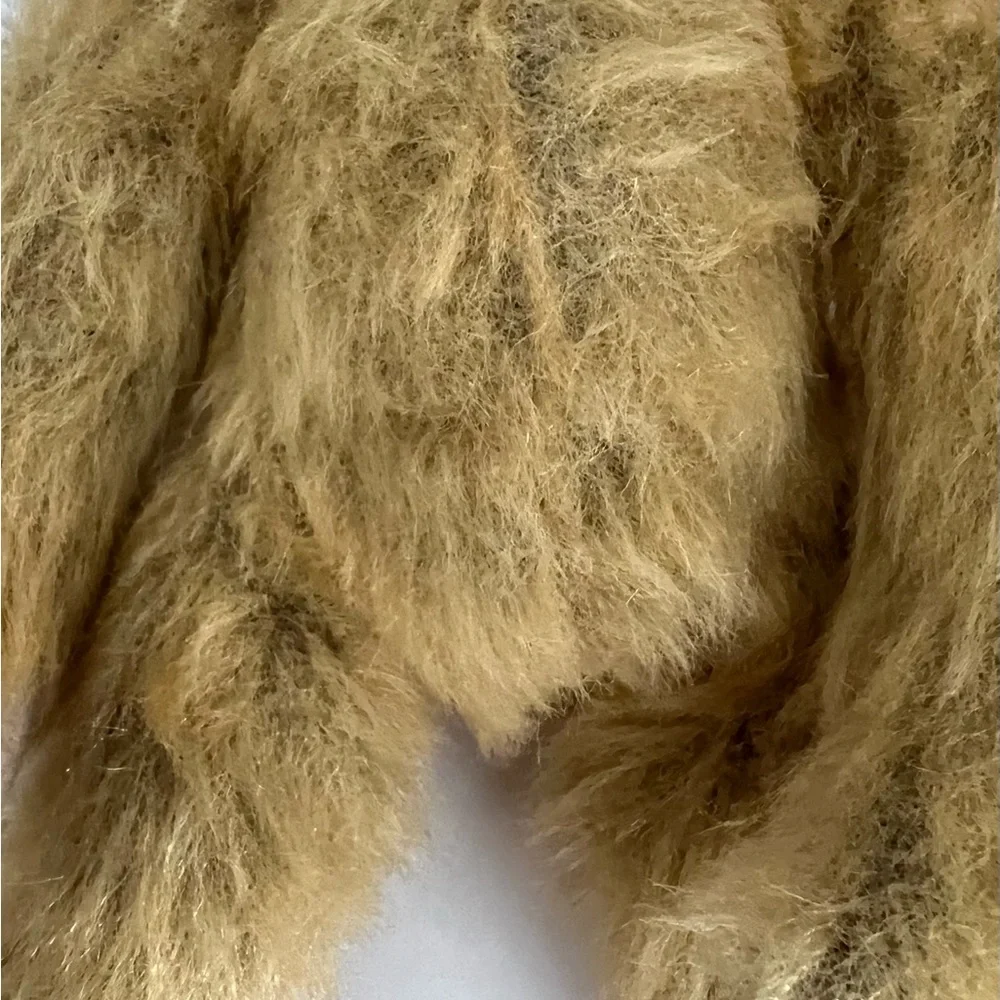Vintage Unbranded 12” Jointed Posable Mohair Teddy Bear Plush Caramel Color